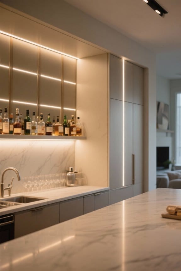 bar cabinet lighting considerations