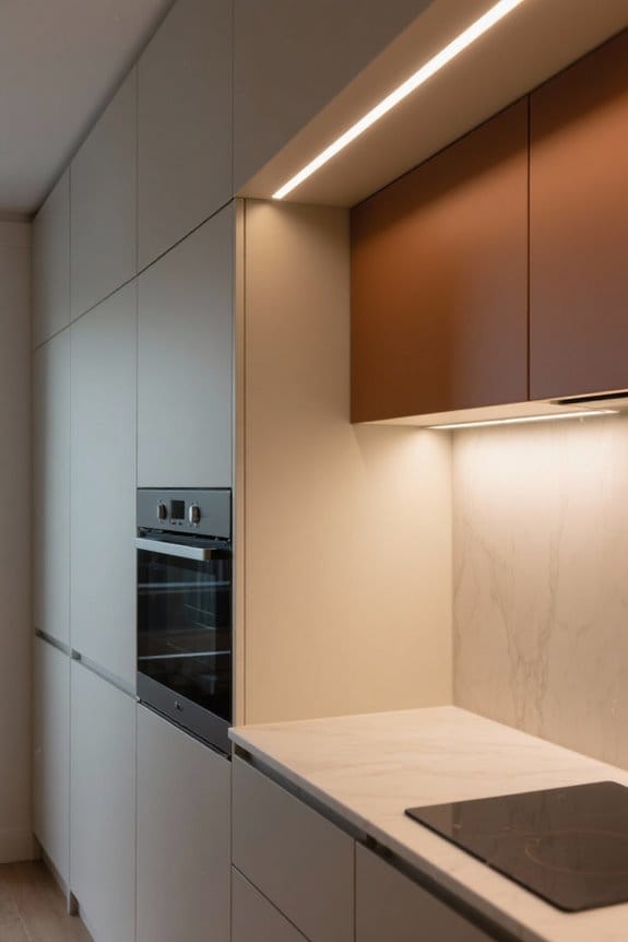 cabinet colors and lighting