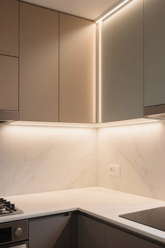 cabinet colors and lighting