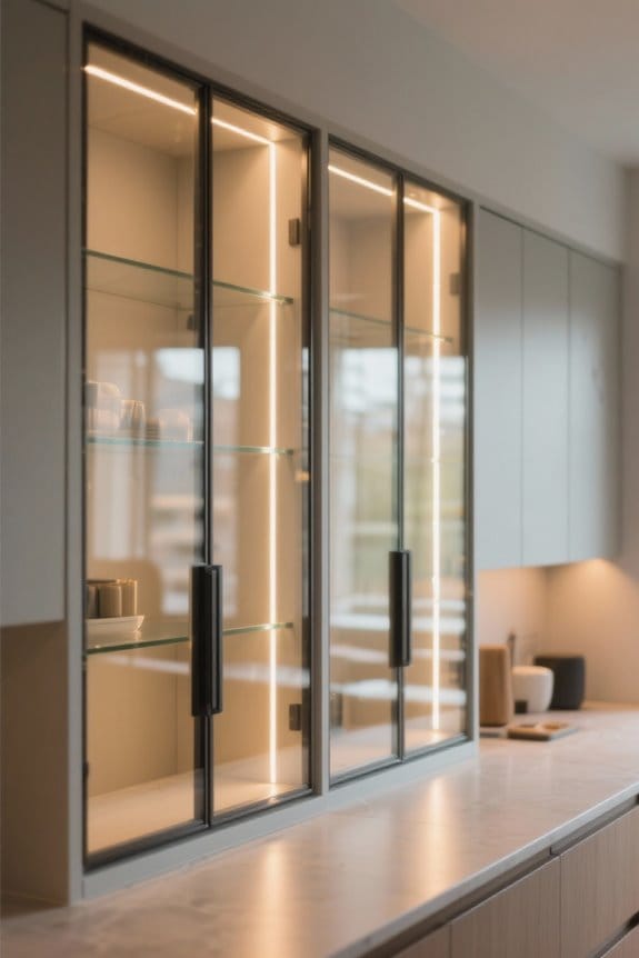 choosing glass cabinet lighting