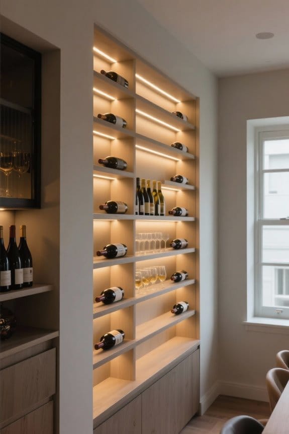 choosing wine rack lighting