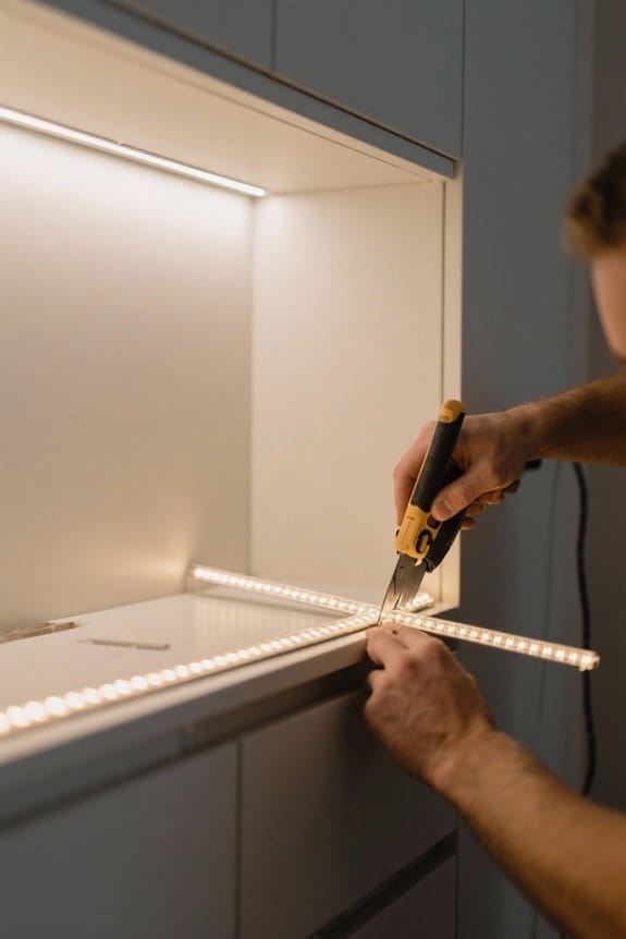 cutting and aligning led strips