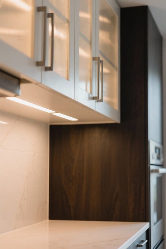 elegant glass cabinet lighting