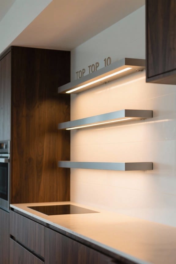 floating shelf lighting solutions