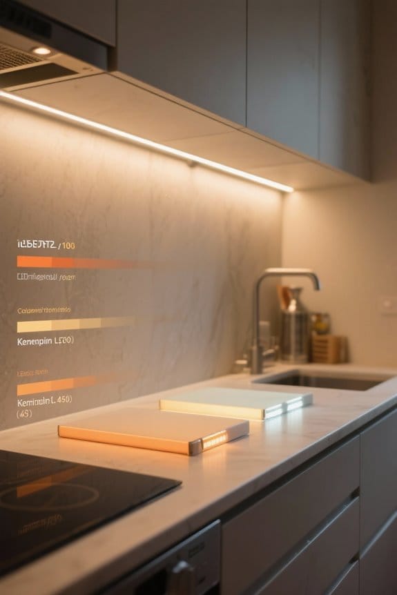 ideal kitchen lighting temperatures