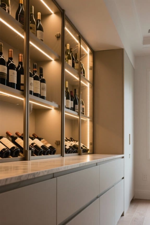 ideal wine cabinet lighting
