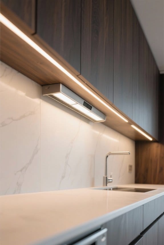 illuminate cabinets for balance