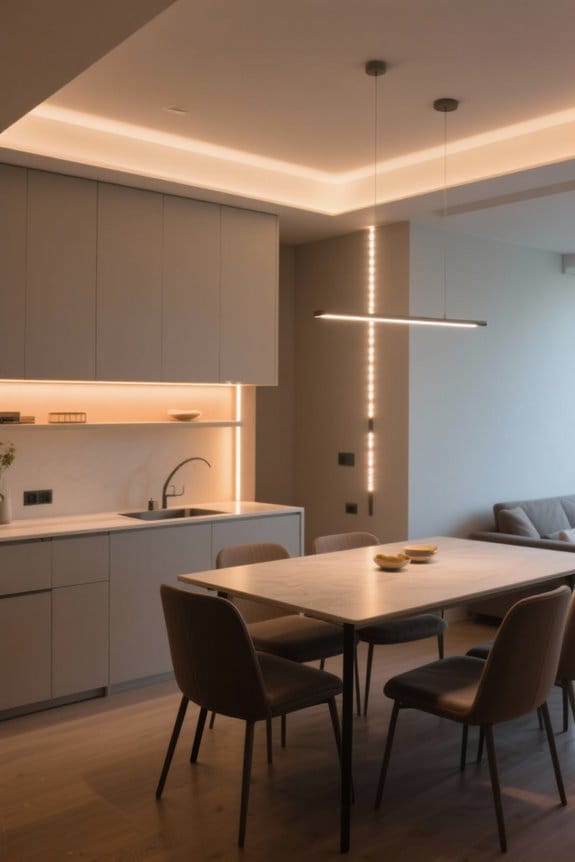 inviting dining lighting design