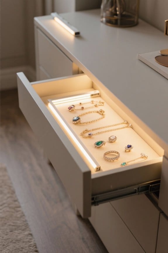 jewelry drawer light considerations