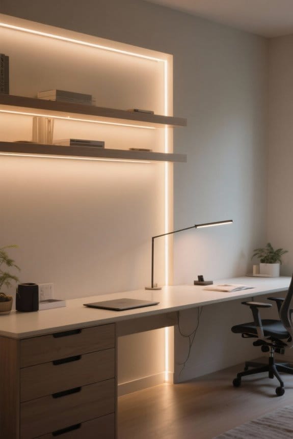 layered ambient and task lighting