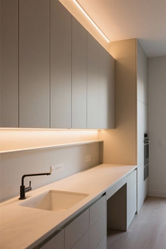 layered kitchen lighting design