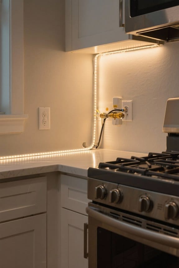 led safety near gas appliances