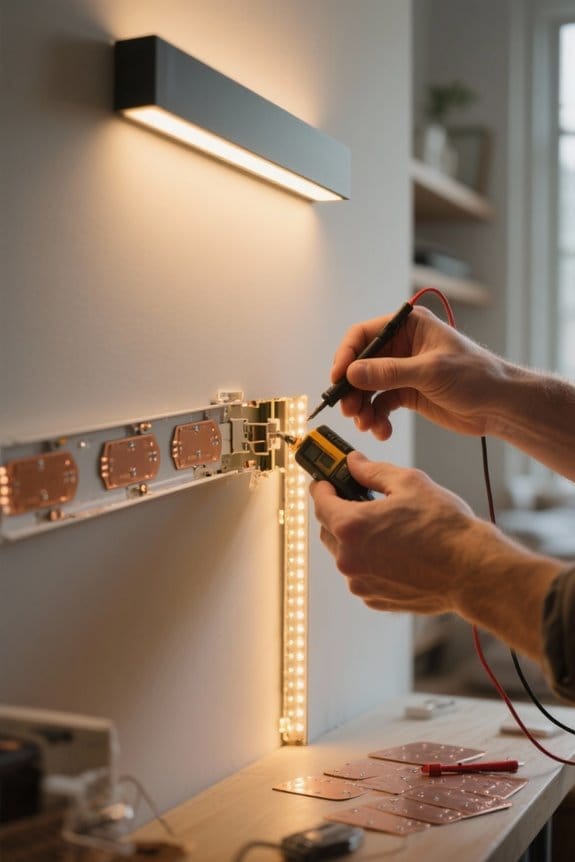 measuring voltage on strips