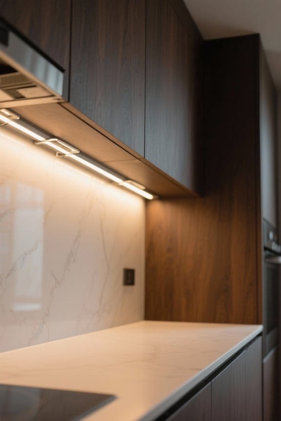 properly spacing under cabinet lights