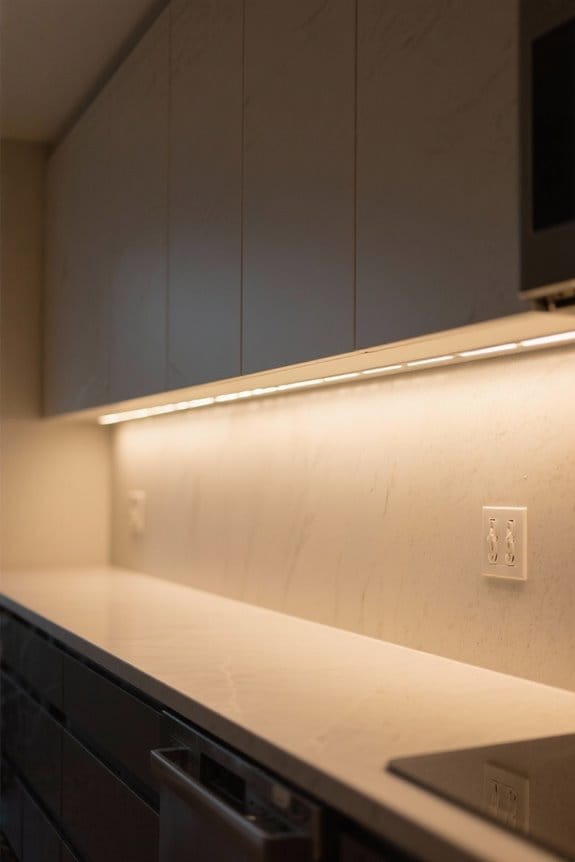 properly spacing under cabinet lights