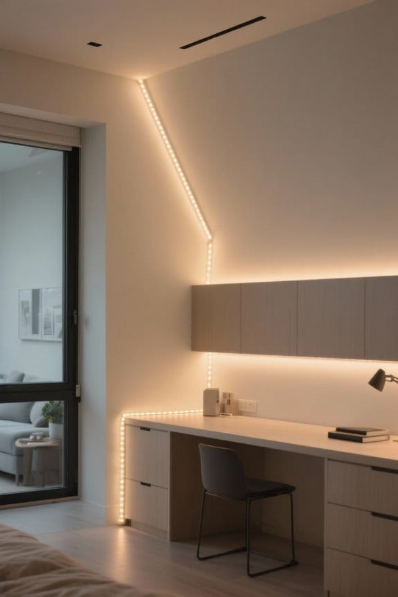 strategic led strip placement