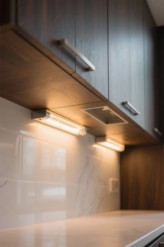 stylish glass cabinet illumination
