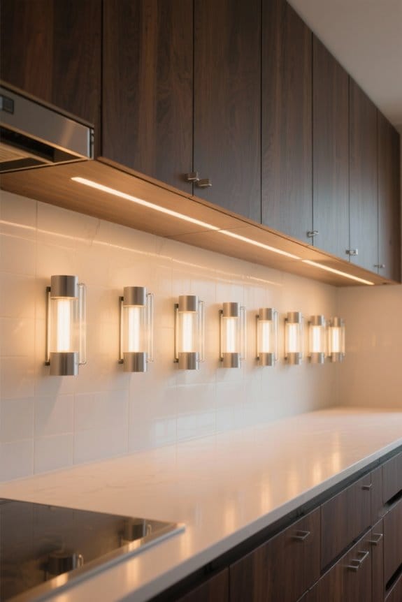 stylish glass cabinet lighting