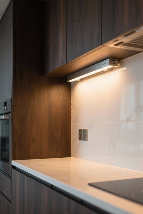 stylish kitchen counter illumination