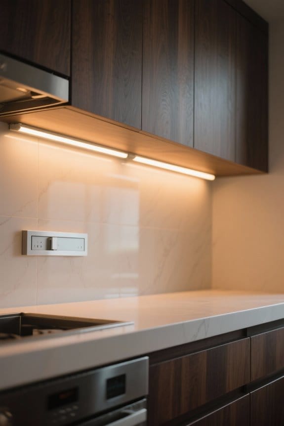 stylish under shelf lighting