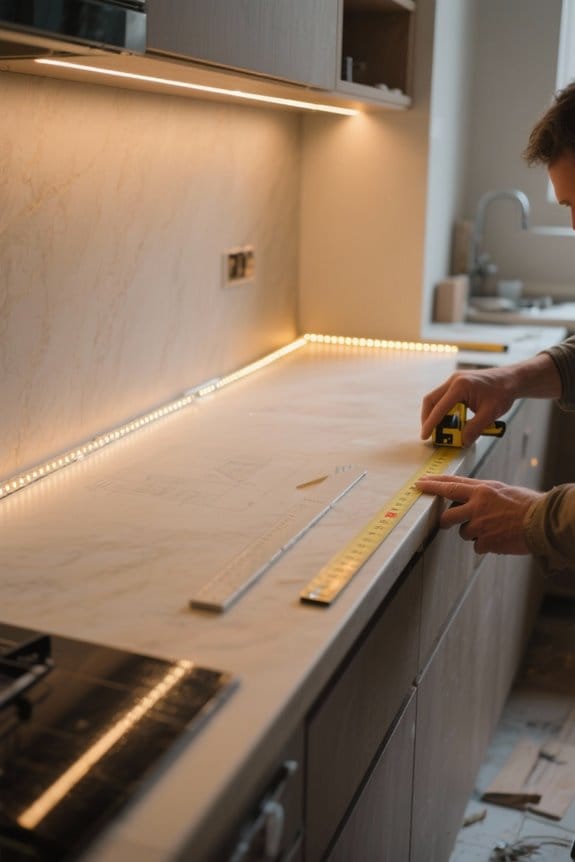 successful led strip installation