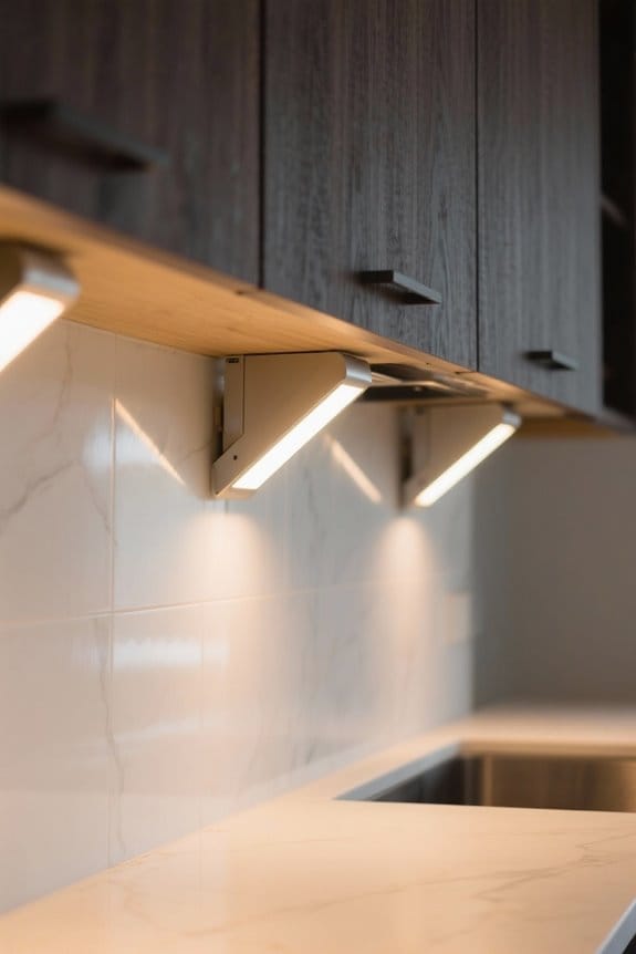 triangular under cabinet lighting