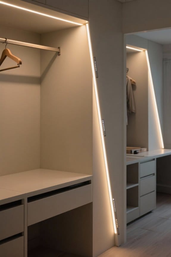 walk in closet lighting considerations