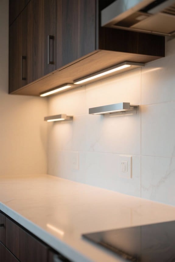 wall mounted shelf lighting options