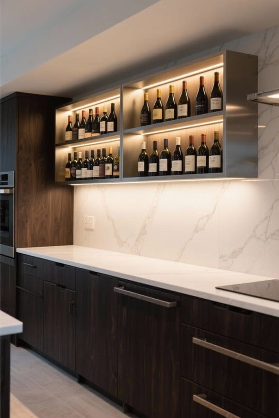 wine rack lighting solutions